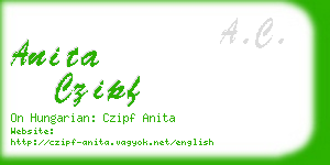 anita czipf business card